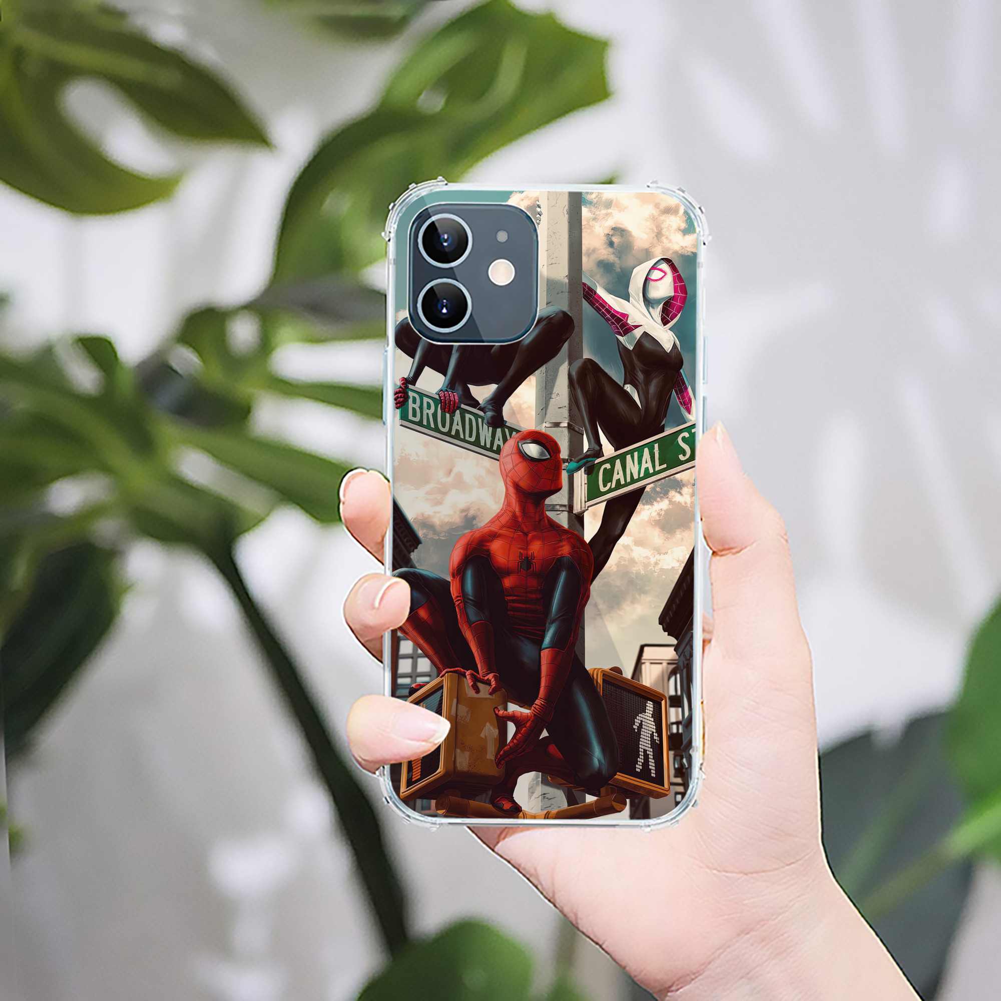（画像用） Spider Man スパイダーマン 【iPhone 12シリーズ対応】透明スマホケース（クリアソフトケース）